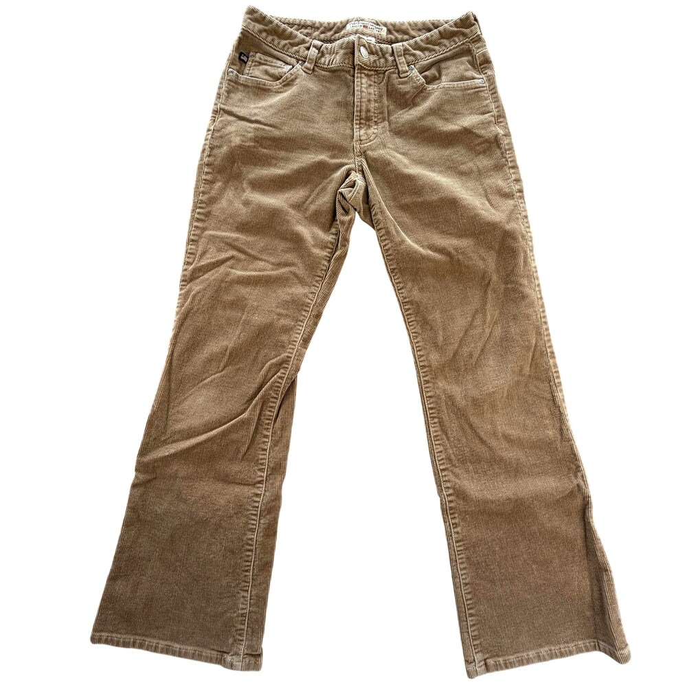 Vintage Ralph Lauren Pants Womens 4 Beige Corduroy Straight Leg Stretch 28x28